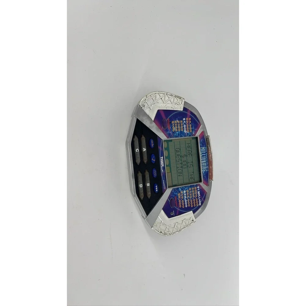 Tiger Electronics Who Wants To Be A‎ Millionaire Handheld Game 2000 Silver LCD